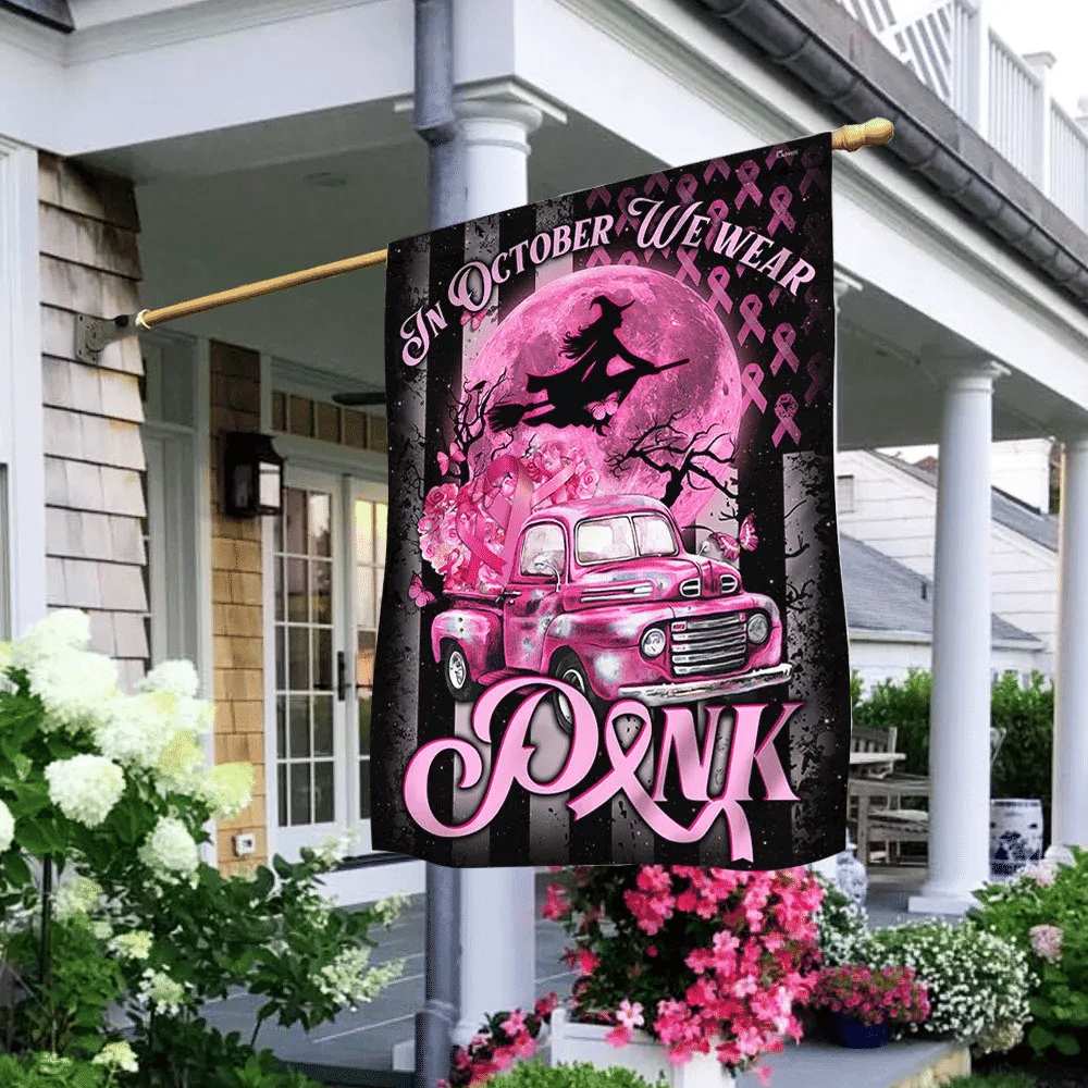 Breast Cancer Awareness 'In October We Wear Pink' Flag QUY4173