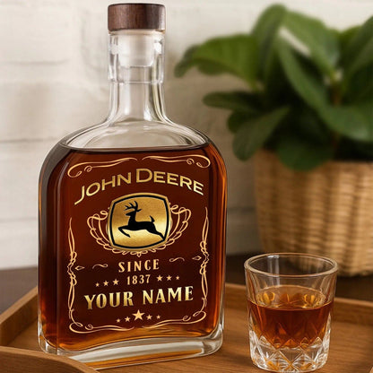Custom Name J-Deere Whiskey Bottle