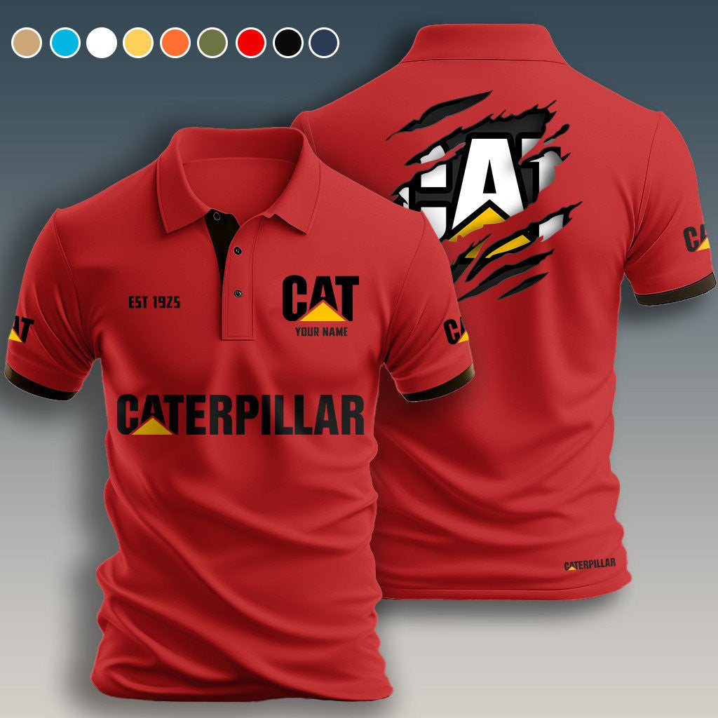 Personalized CAT Limited Edition 3D Polo Shirts