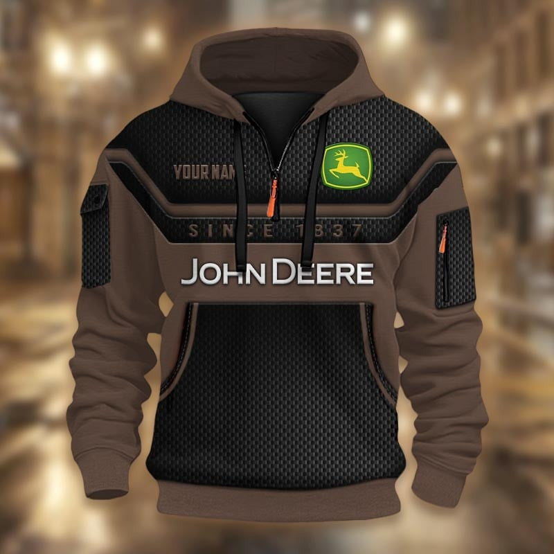Custom Name JD 3D Quarter Zip Hoodie CR251134