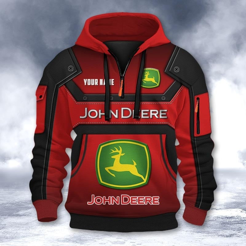 Custom Name JD 3D Quarter Zip Hoodie CR251167