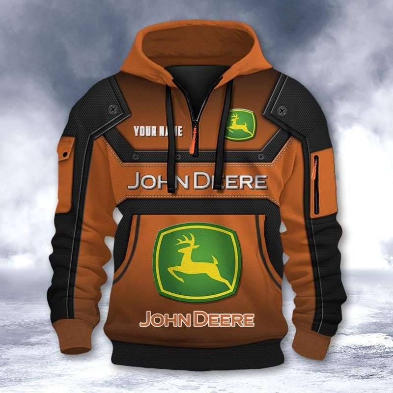 Custom Name JD 3D Quarter Zip Hoodie CR251167
