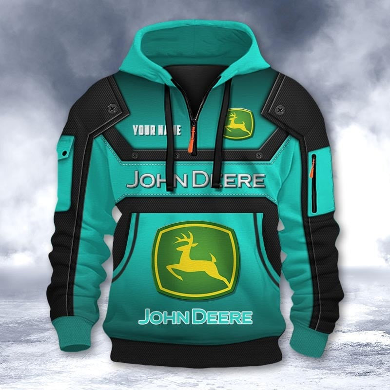 Custom Name JD 3D Quarter Zip Hoodie CR251167