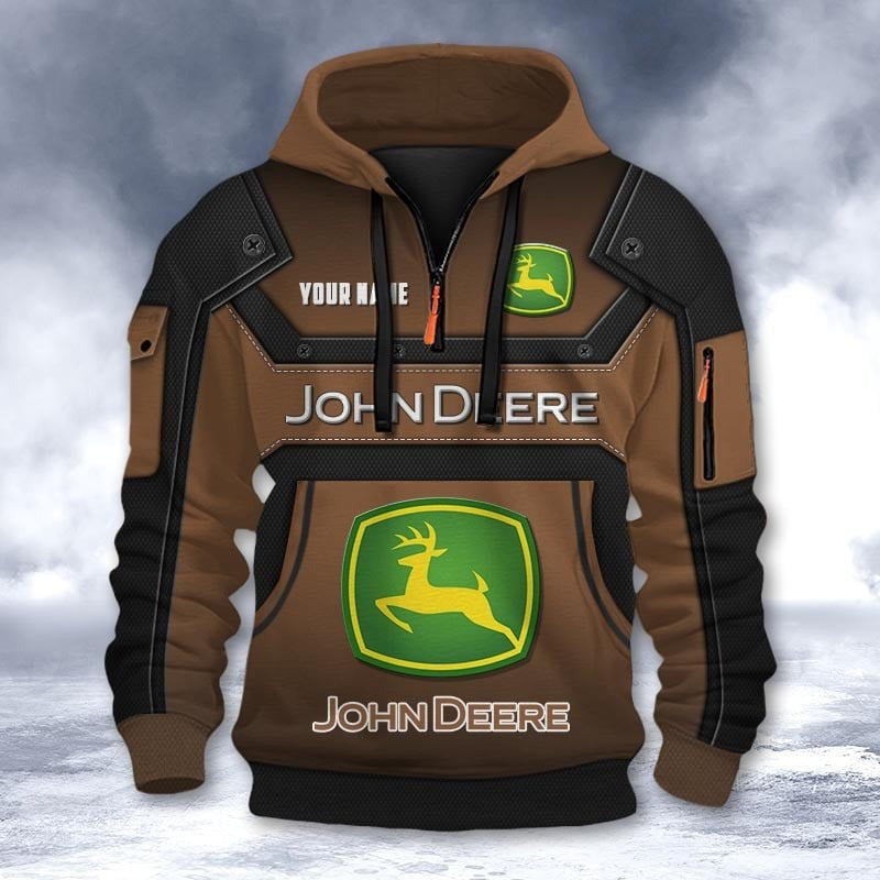 Custom Name JD 3D Quarter Zip Hoodie CR251167
