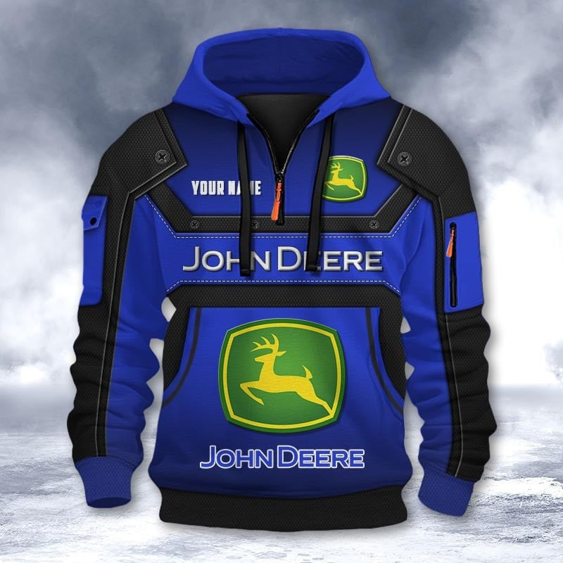 Custom Name JD 3D Quarter Zip Hoodie CR251167