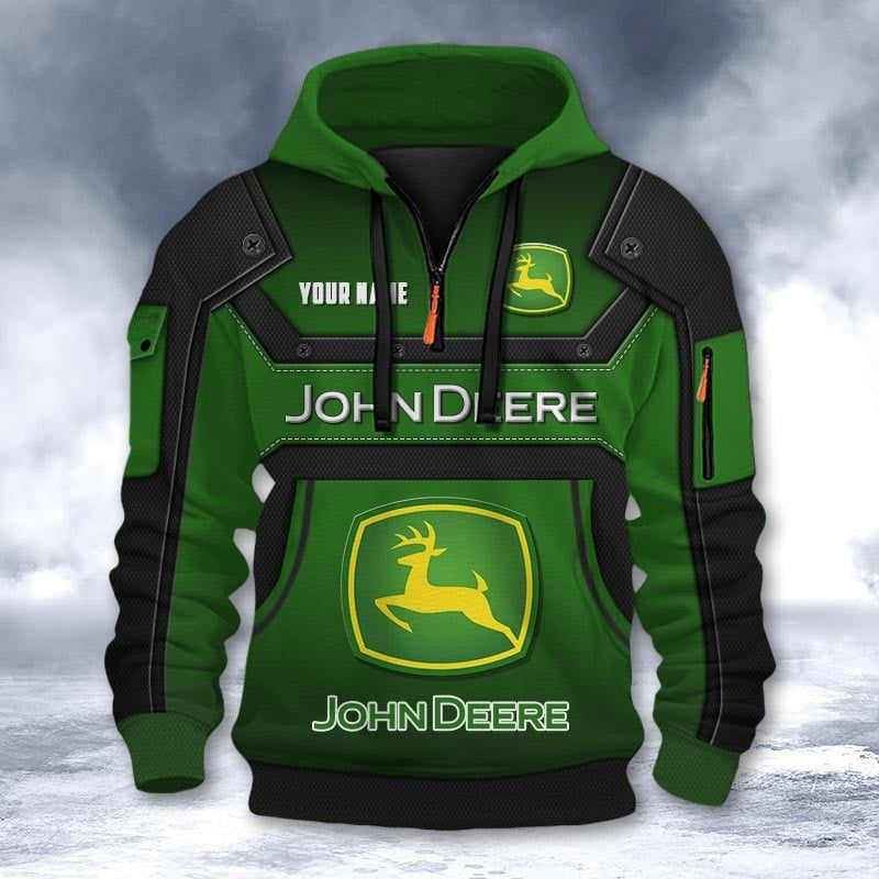 Custom Name JD 3D Quarter Zip Hoodie CR251167