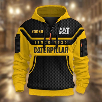 Custom Name CAT 3D Quarter Zip Hoodie CR251171