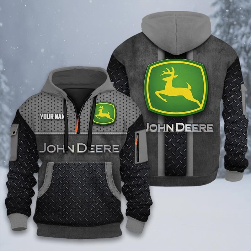 Custom Name JD 3D Quarter Zip Hoodie CR251201