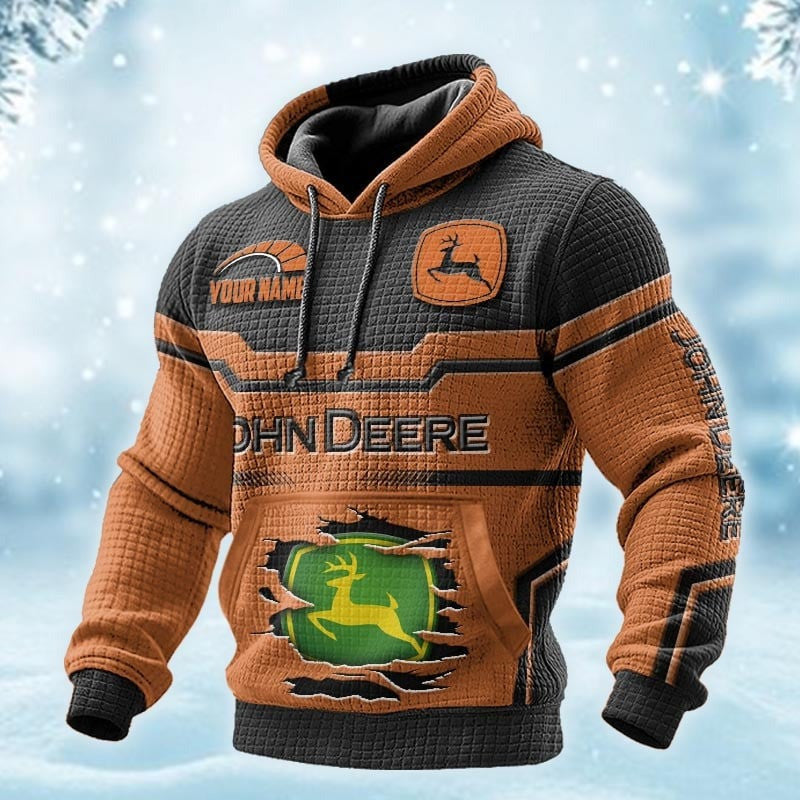 Custom Name John Deere DMAC0630 3D Waffle Hoodie