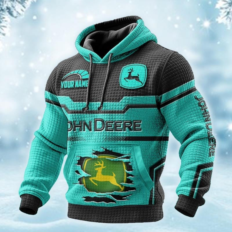 Custom Name John Deere DMAC0630 3D Waffle Hoodie
