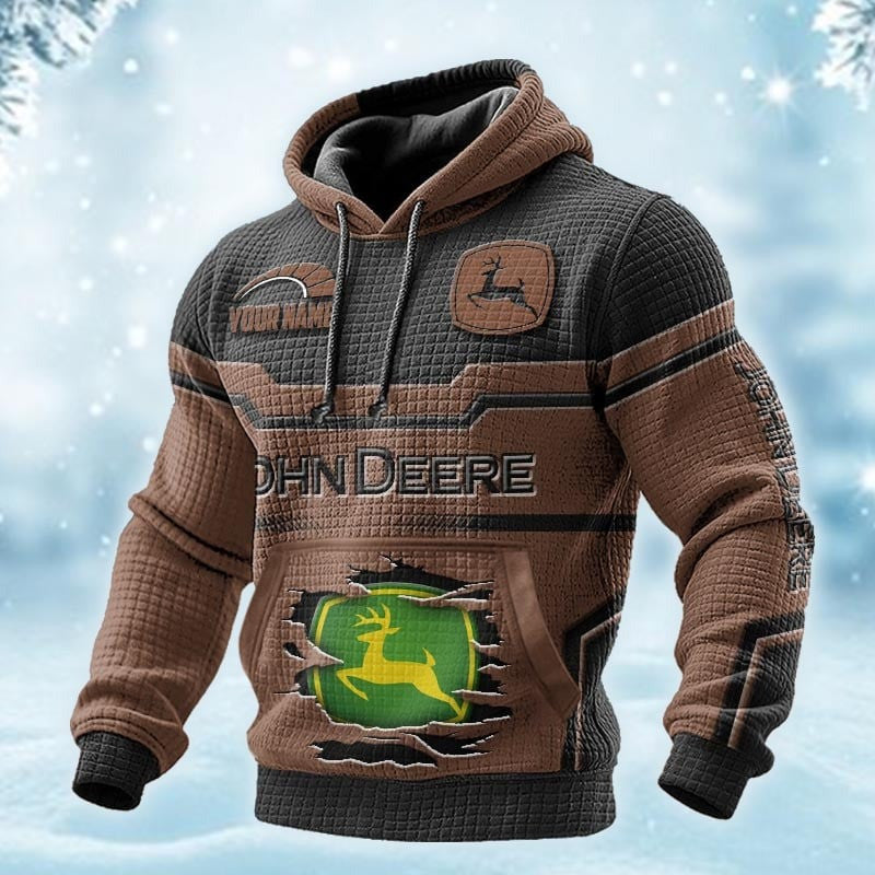 Custom Name John Deere DMAC0630 3D Waffle Hoodie