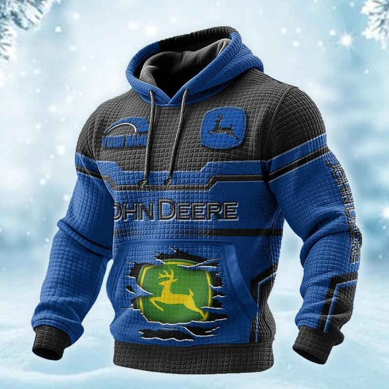 Custom Name John Deere DMAC0630 3D Waffle Hoodie