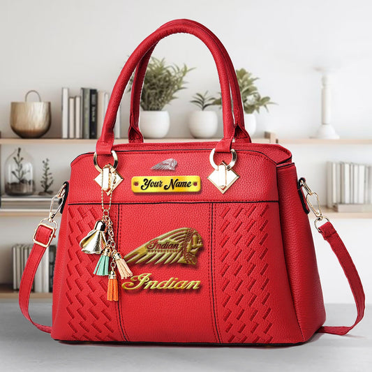 Custom Name IM Zip Multicolor Handbag