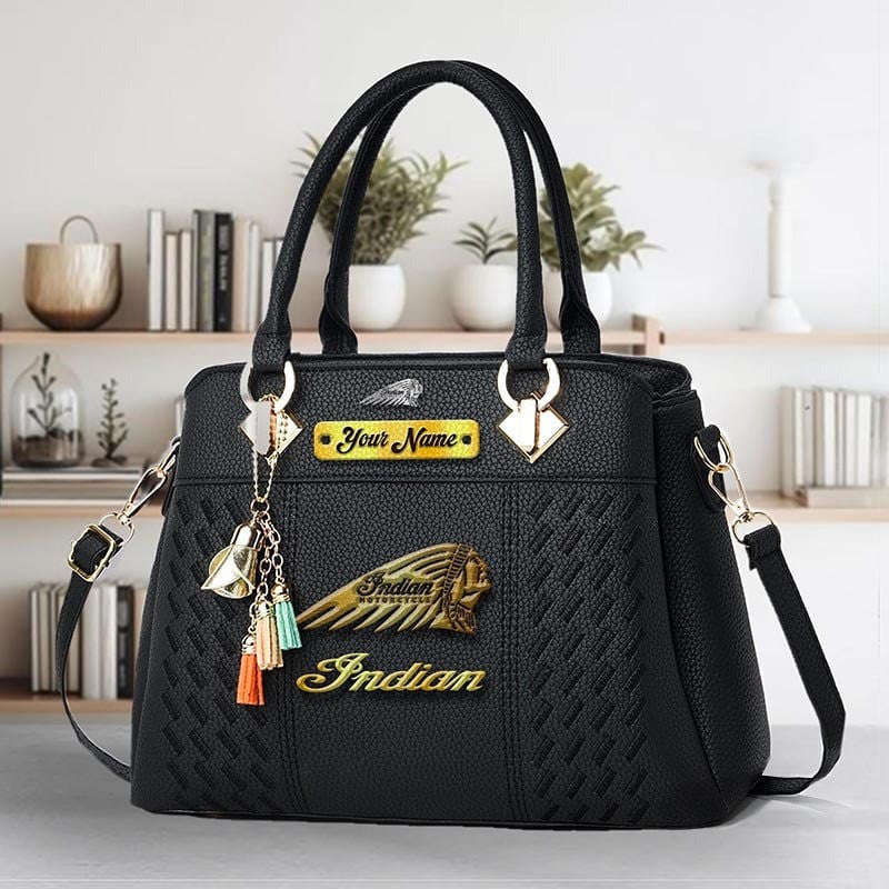 Custom Name IM Zip Multicolor Handbag