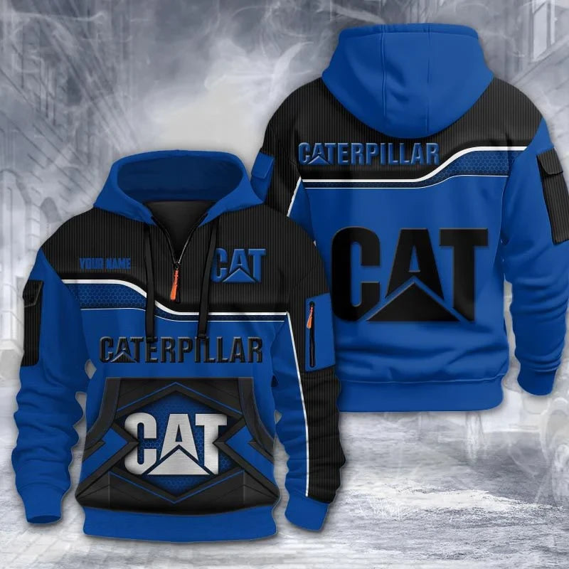 Custom Name CAT 3D Quarter Zip Hoodie CR260301