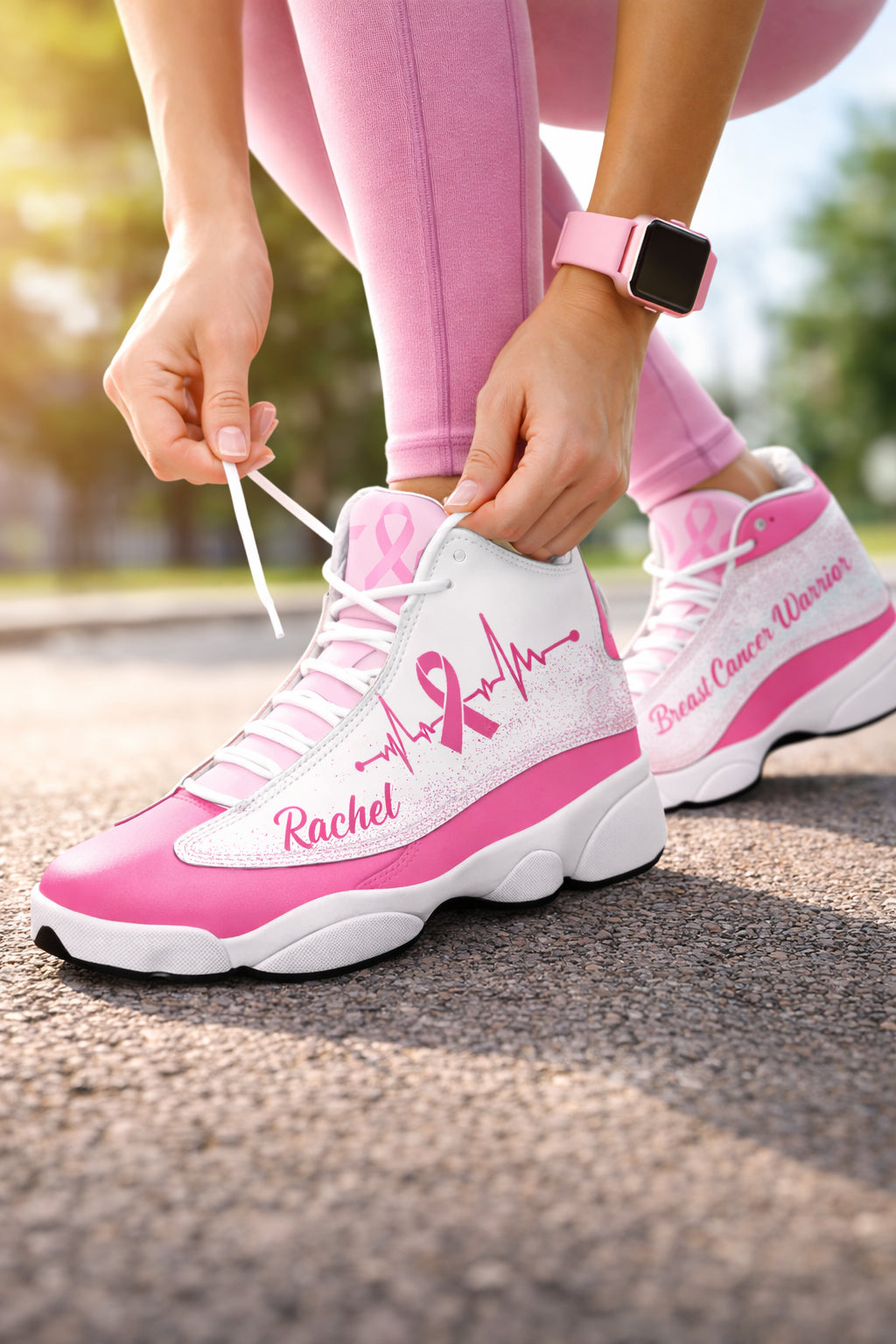 Personalized Breast Cancer Awareness JD13 Sneakers