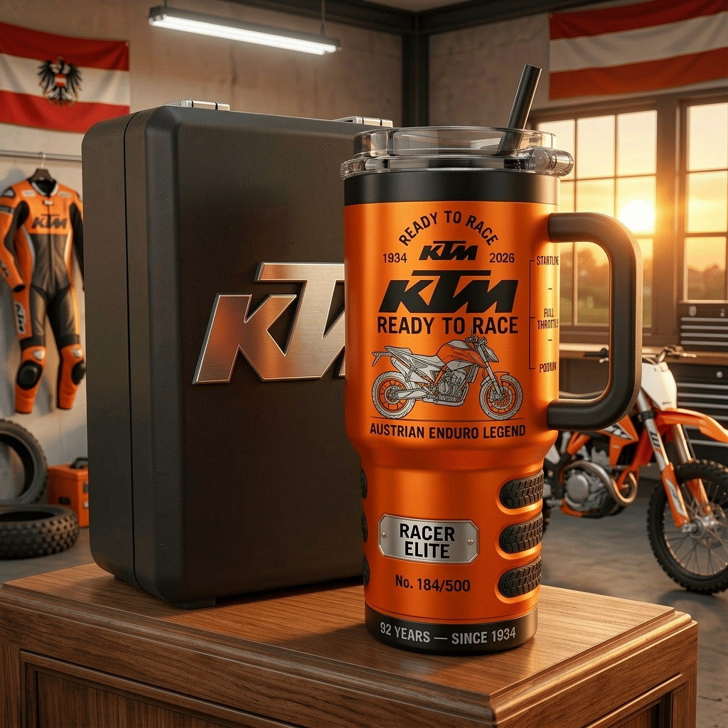 K-Racing Tumbler with Handle and Straw