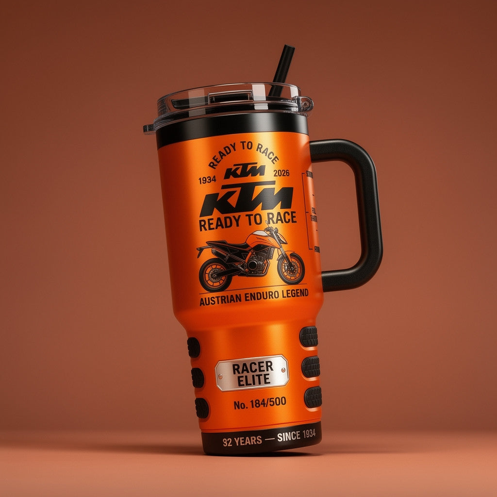 K-Racing Tumbler with Handle and Straw