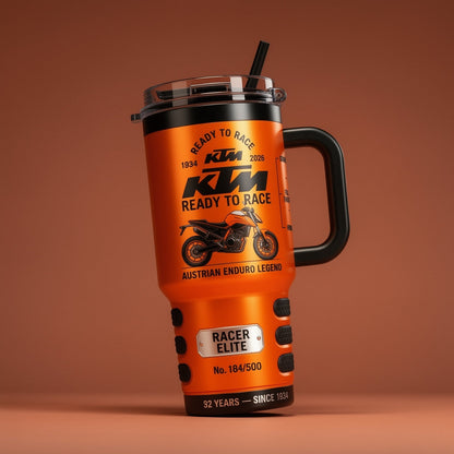 K-Racing Tumbler with Handle and Straw