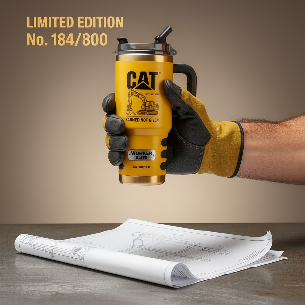 CAT Tumbler with Handle and Straw C1