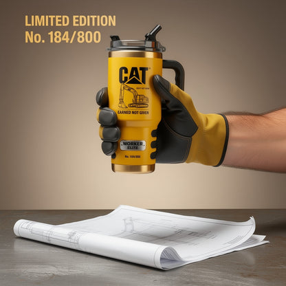 CAT Tumbler with Handle and Straw C1