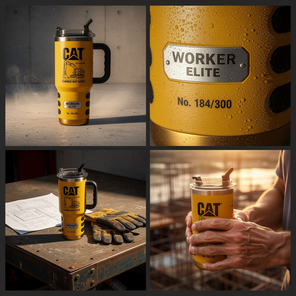 CAT Tumbler with Handle and Straw C1