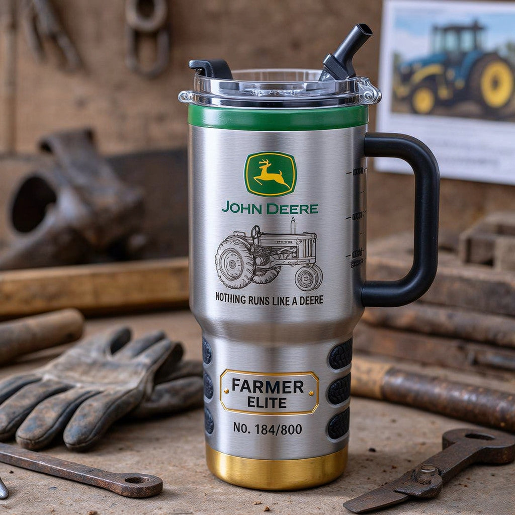 JD Tumbler with Handle and Straw