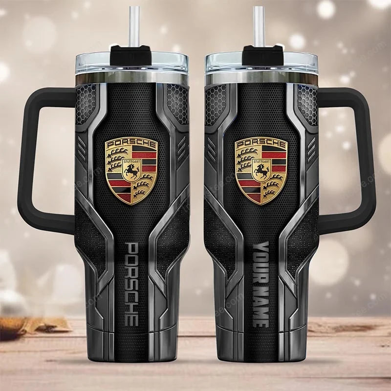 PS Tumbler with Handle and Straw