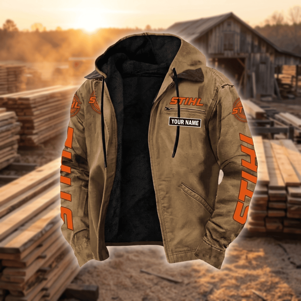 Personalized STL Left Chest Zipper Pocket Jacket