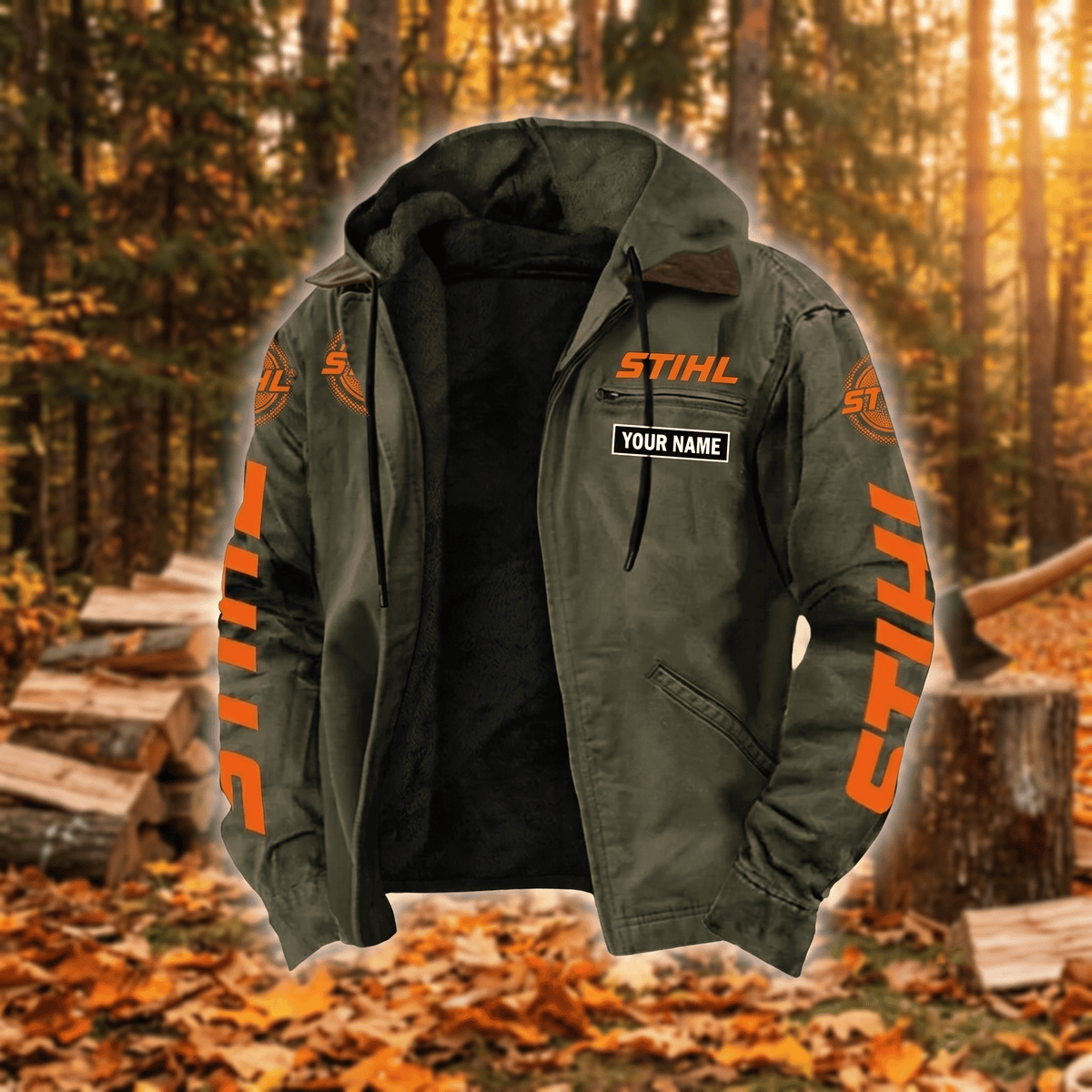 Personalized STL Left Chest Zipper Pocket Jacket