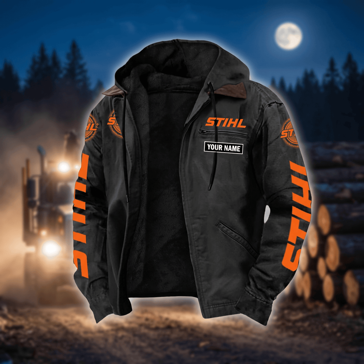 Personalized STL Left Chest Zipper Pocket Jacket