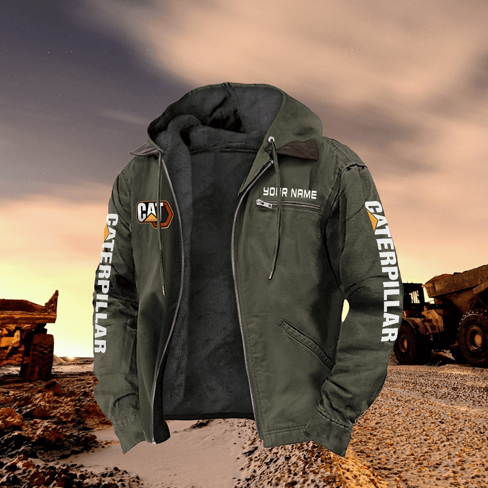 Personalized CAT Left Chest Zipper Pocket Jacket