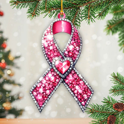 Breast Cancer Awareness Custom Shape 2-Side Printed Acrylic Ornament