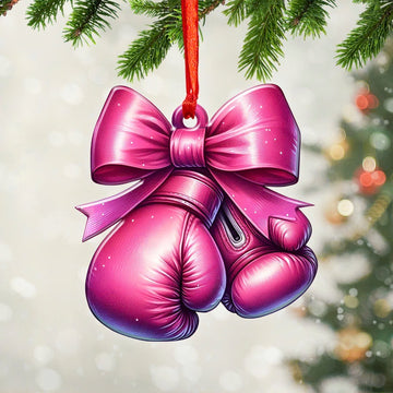 Breast Cancer Awareness Custom Shape Clear 1-Side Printed Acrylic Ornament