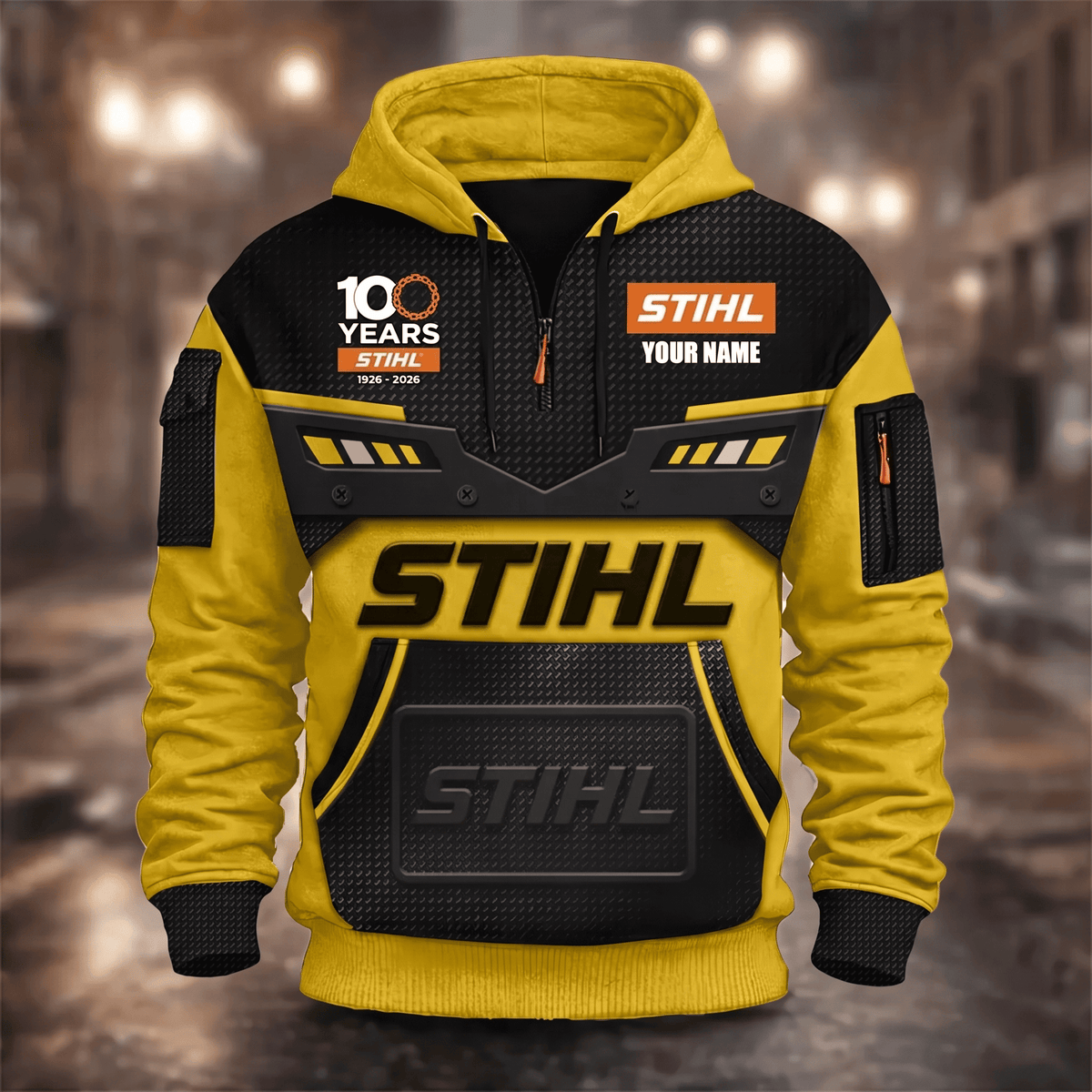 Custom Name STL 3D Quarter Zip Hoodie