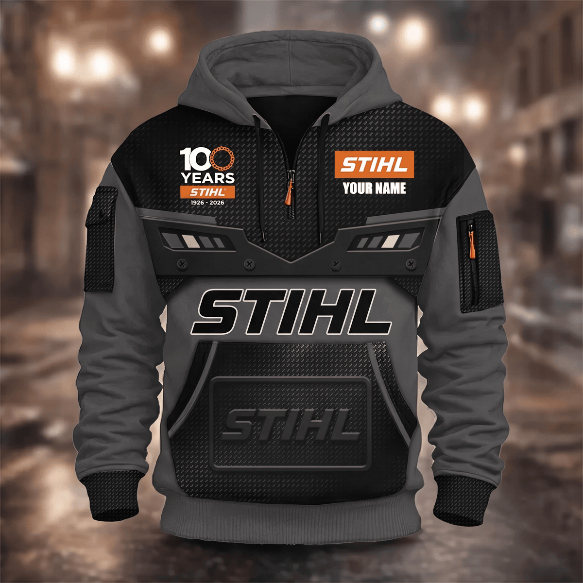 Custom Name STL 3D Quarter Zip Hoodie