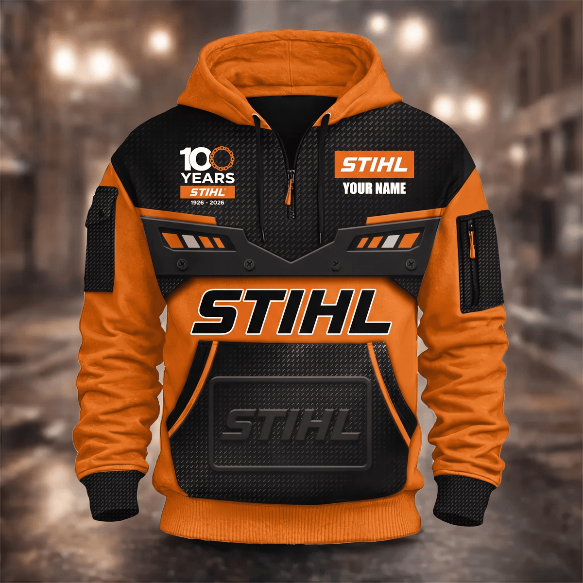 Custom Name STL 3D Quarter Zip Hoodie