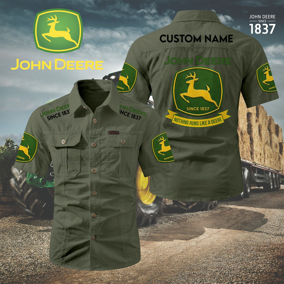 Personalized JD Limited Edition Short Sleeve Mechanic Shirt