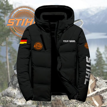 Personalized STL Down Jacket with Zipper QUY5570