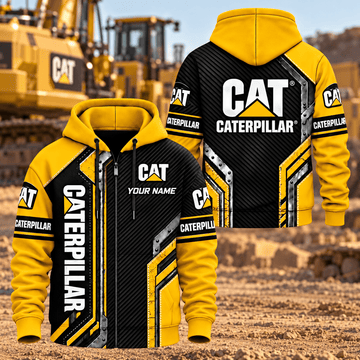 Custom Name CAT 3D Hoodie - Zip Hoodie
