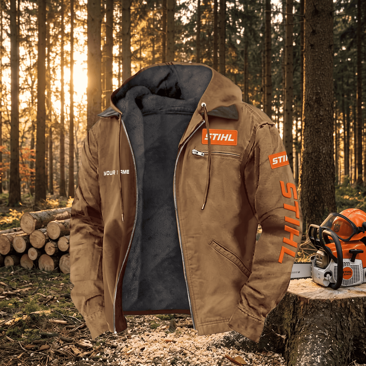 Personalized STL Left Chest Zipper Pocket Jacket V2