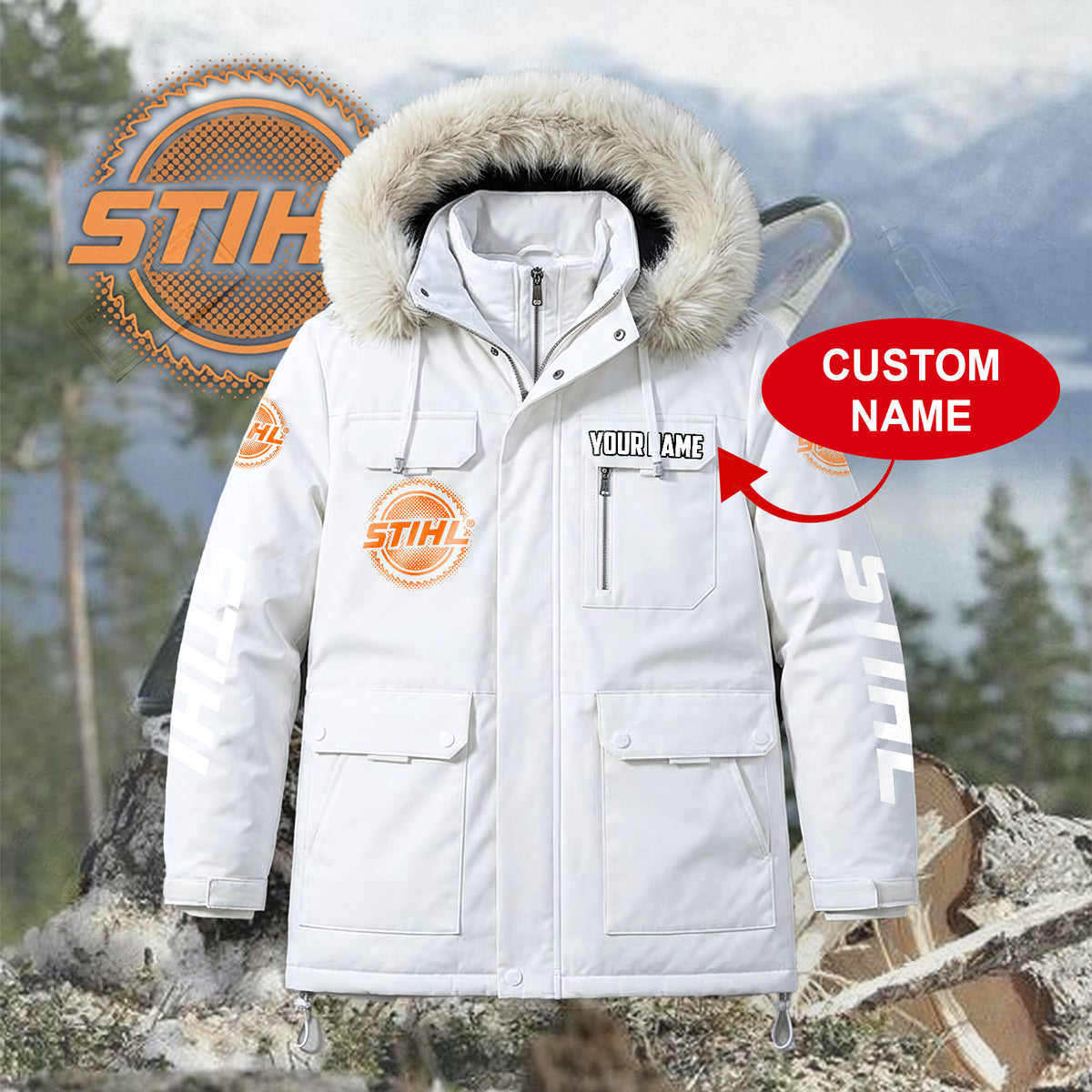 Personalized STL Padded Winter Jacket QUY5608