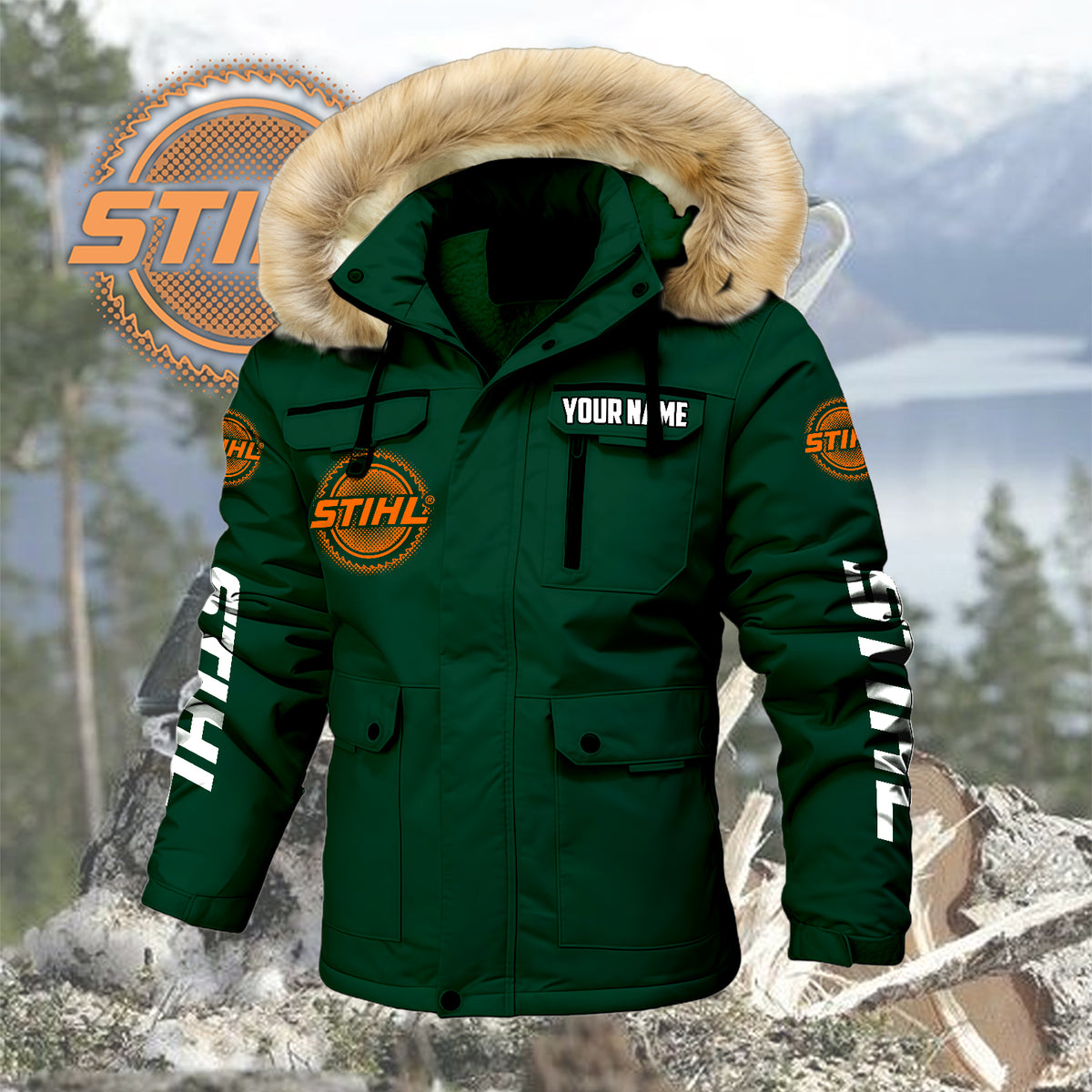 Personalized STL Padded Winter Jacket QUY5608