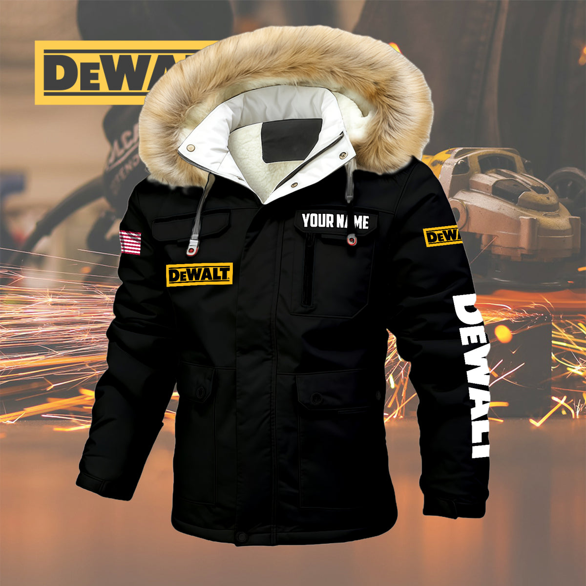 Personalized DW Padded Winter Jacket QUY5608