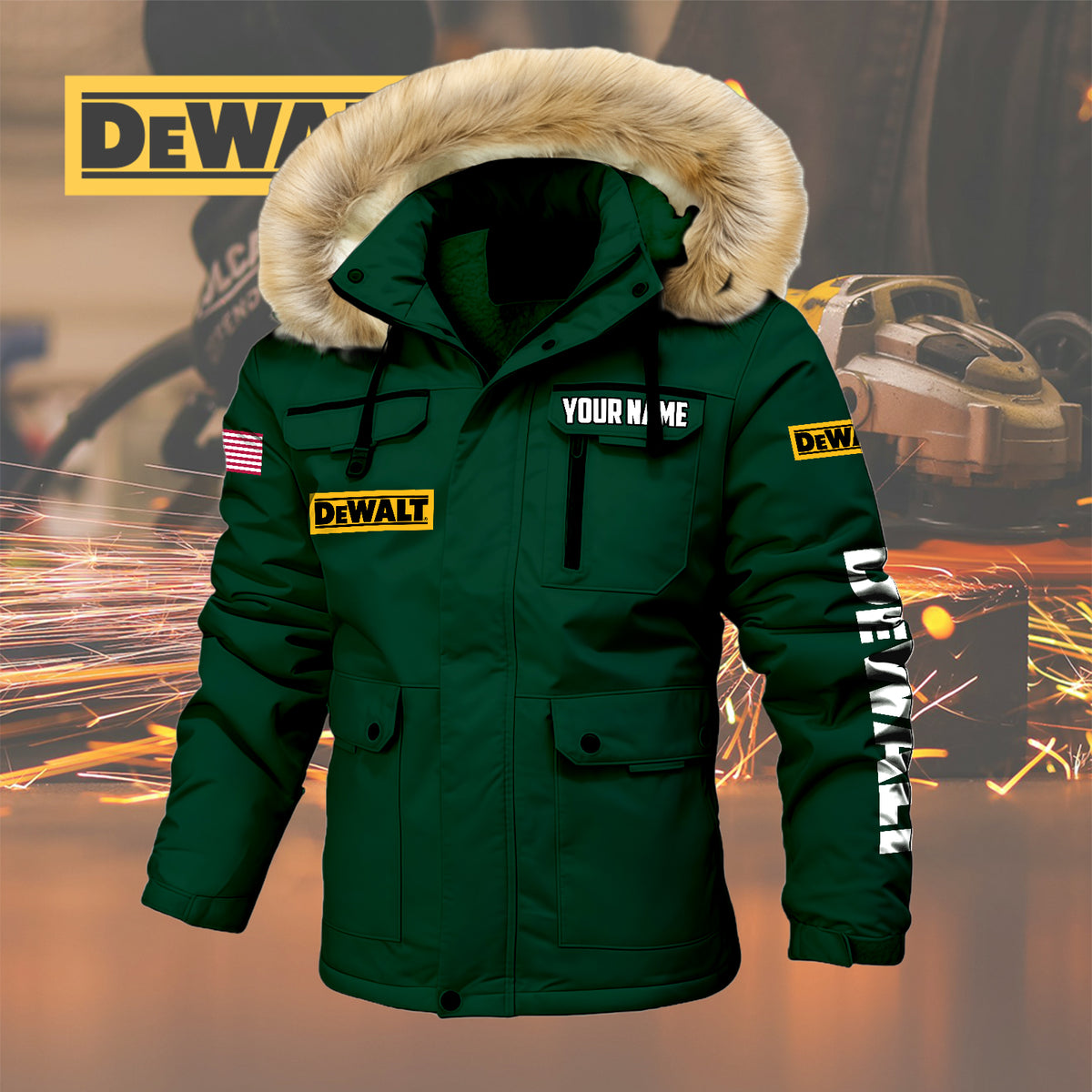 Personalized DW Padded Winter Jacket QUY5608