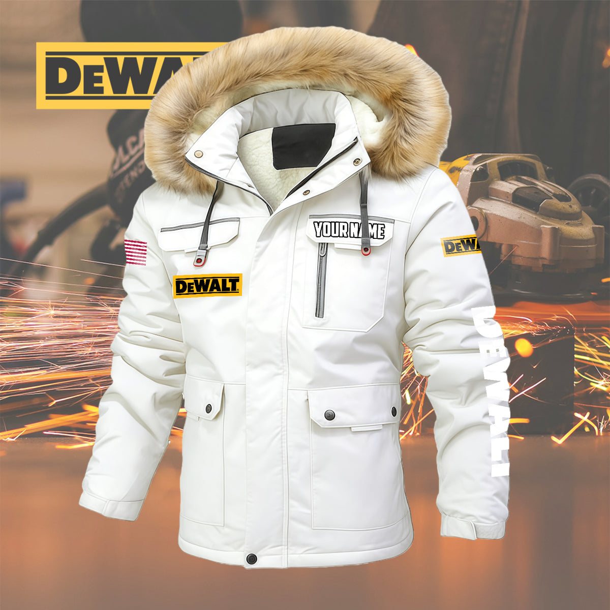 Personalized DW Padded Winter Jacket QUY5608