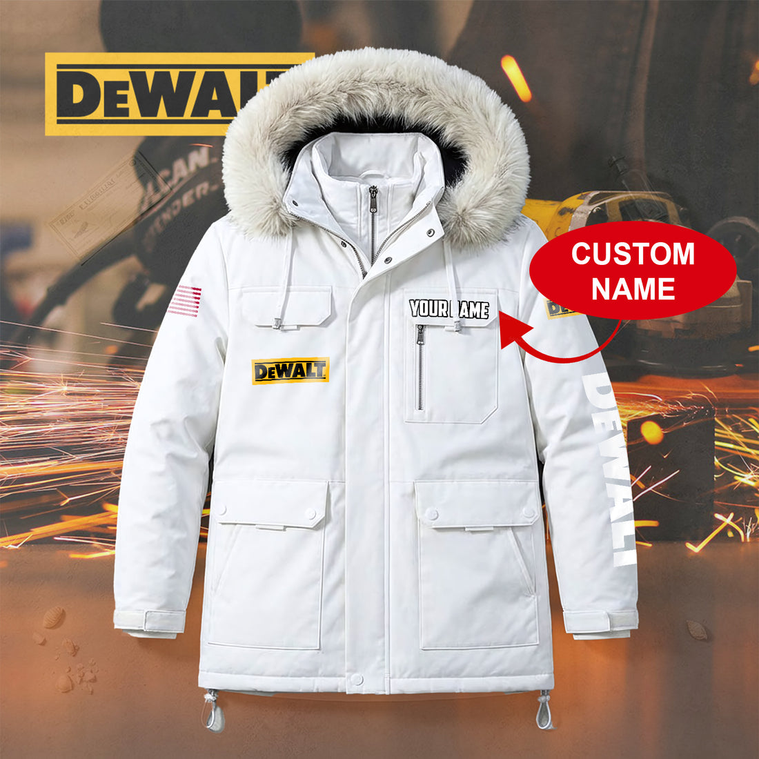 Personalized DW Padded Winter Jacket QUY5608