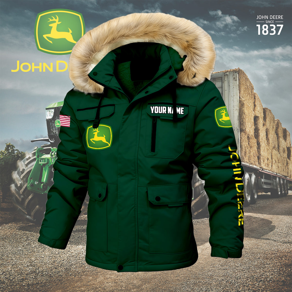 Personalized JD Padded Winter Jacket QUY5608