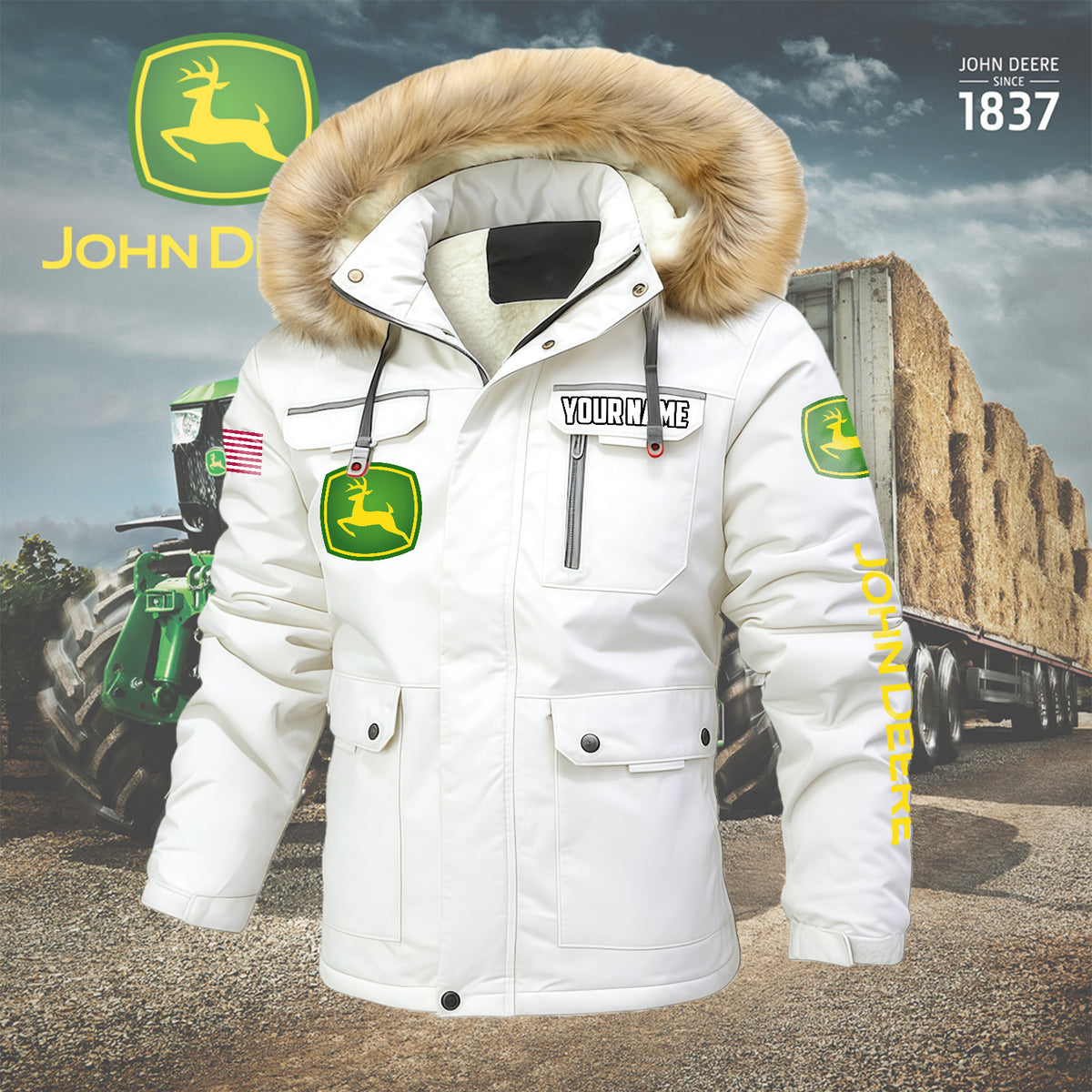 Personalized JD Padded Winter Jacket QUY5608