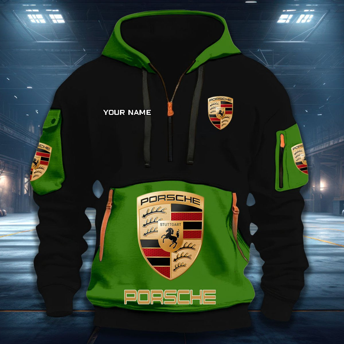 Porsche PS DDQHZH20018 Quarter Zip Hoodie